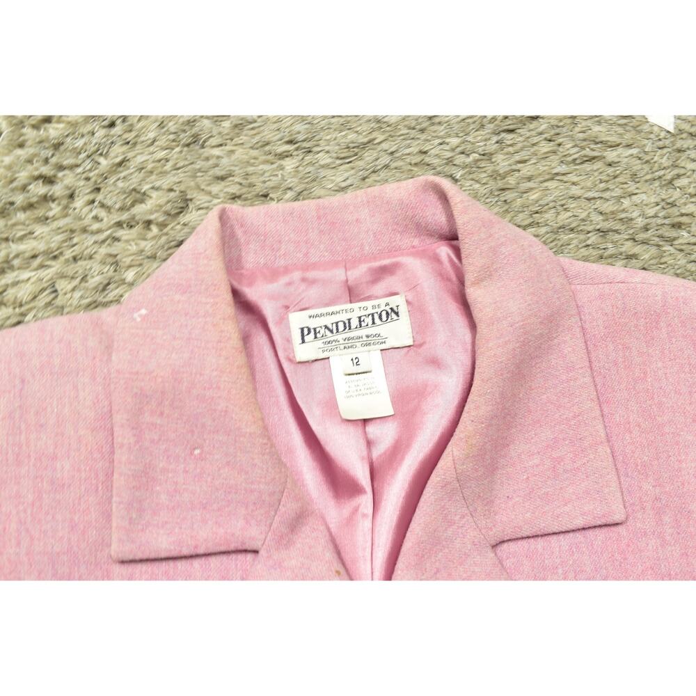 Pendleton Purple 100% Virgin Wool Button Blazer W… - image 5